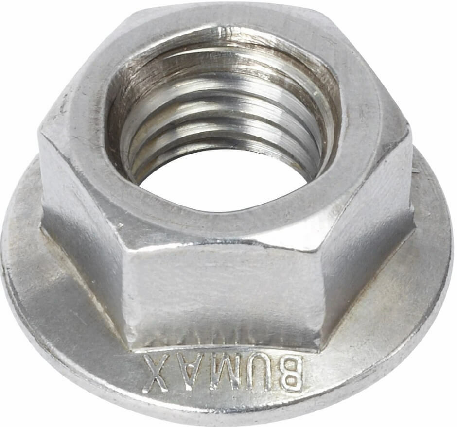 Bumax 8.8 Stainless Steel High Tensile Hex Lock Nut (Flanged) - AIMS Industrial Supplies
