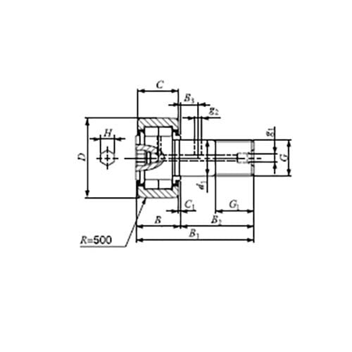 Cam Follower Cylindrical Roller Crowned Outer Ring-NUCF2