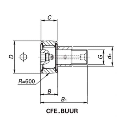 Cam Follower Eccentric Collar Crowned Outer Ring (CFE) - AIMS Industrial Supplies