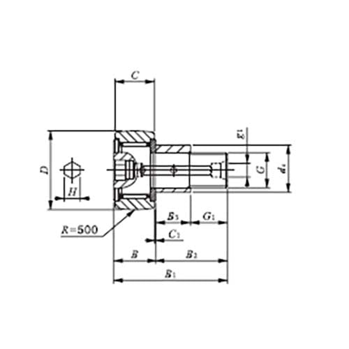 Cam Follower Eccentric Collar Cylindrical Outer Ring - CFE - AIMS Industrial Supplies