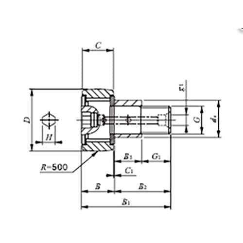Cam Follower Eccentric Collar Full Complement Crowned - AIMS Industrial Supplies