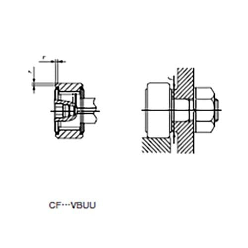Cam Follower Full Complement 2RS Cylindrical Outer Ring - AIMS Industrial Supplies