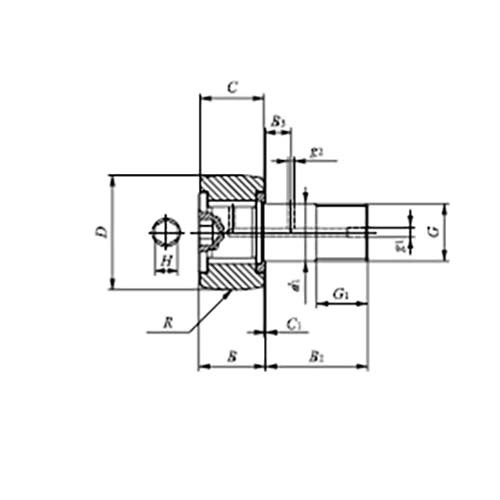 Cam Follower Full Complement Crowned Outer Ring - CRH2