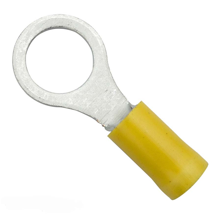 Champion 53-8 Yellow Ring Terminal 8mm - 100/Pack