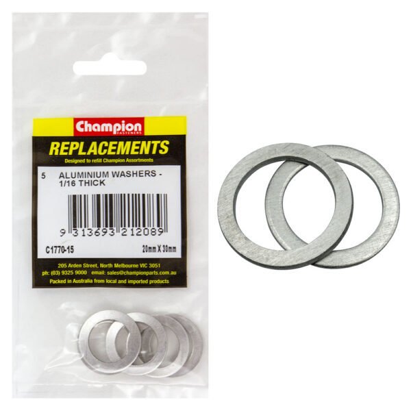 Champion Aluminium Washer Assortment Refil Metric - AIMS Industrial Supplies