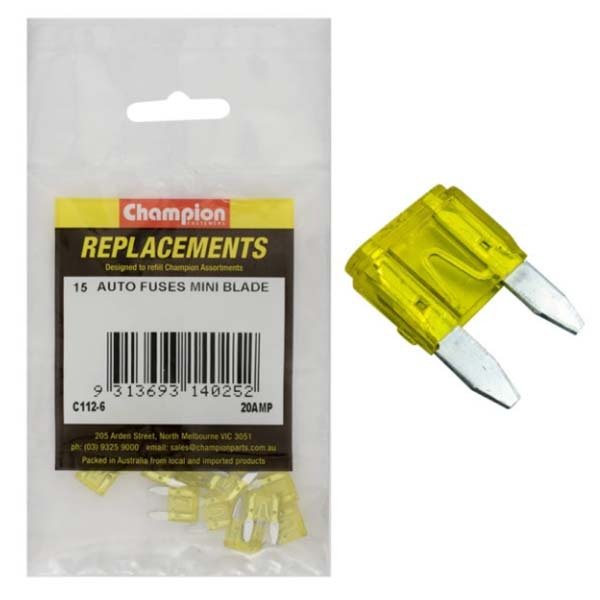 Champion Auto Mini Blade Fuse - AIMS Industrial Supplies