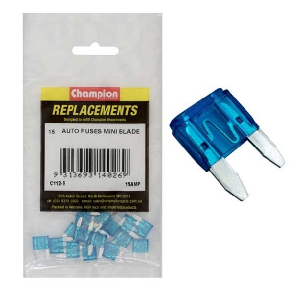 Champion Auto Mini Blade Fuse - AIMS Industrial Supplies