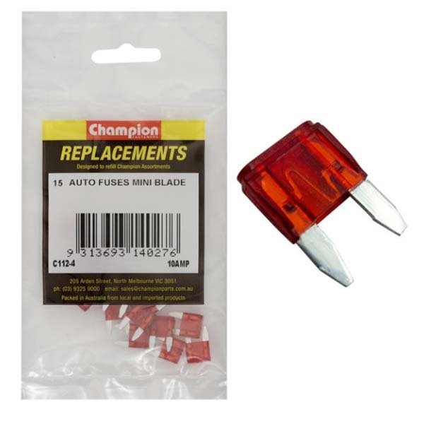 Champion Auto Mini Blade Fuse - AIMS Industrial Supplies