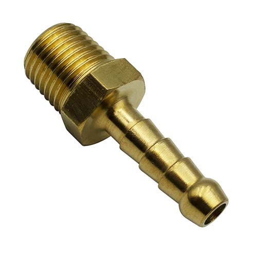 Champion B207B-10 Airline 1/4" Male x 1/4" Hose Barb Brass - 10/Pack