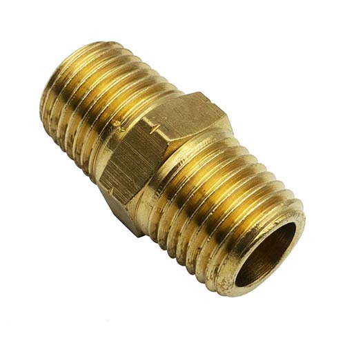 Champion B2702-10 Airline 1/4" x 1/4" Male Adaptor Brass - 10/Pack