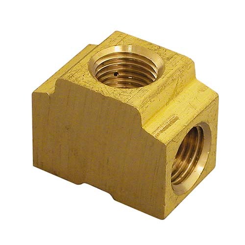 Champion B3502-10 Air-line Fitting 1/4" BSP Tee Female Brass - 10/Pack
