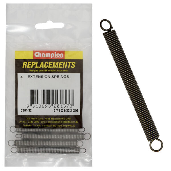 Champion C101-32 Extension Spring 72 x 7 x 0.8mm - 4/Pack