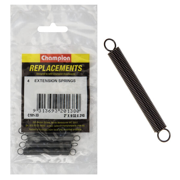 Champion C101-33 Extension Spring 50 x 7 x 0.8mm - 4/Pack