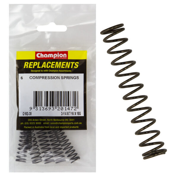 Champion C102-30 Compression Spring 56 x 11 x 1.2mm - 6/Pack