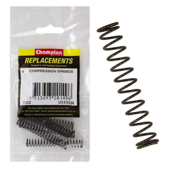 Champion C102-32 Compression Spring 65 x 10 x 0.9mm - 6/Pack