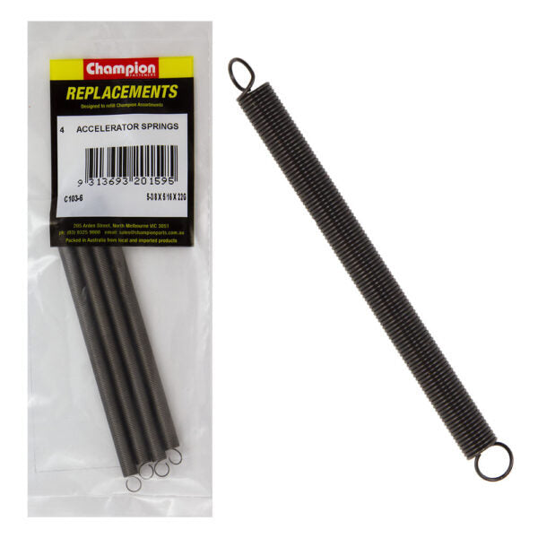 Champion C103-6 Accelerator Spring 5-3/8 x 5/16" - 4/Pack