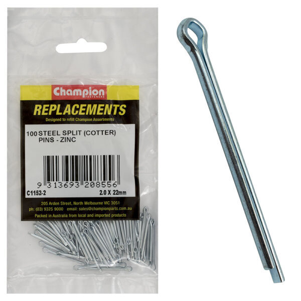 Champion C1152-2 Split Pin Refill 2.0 x 22mm - 100/Pack