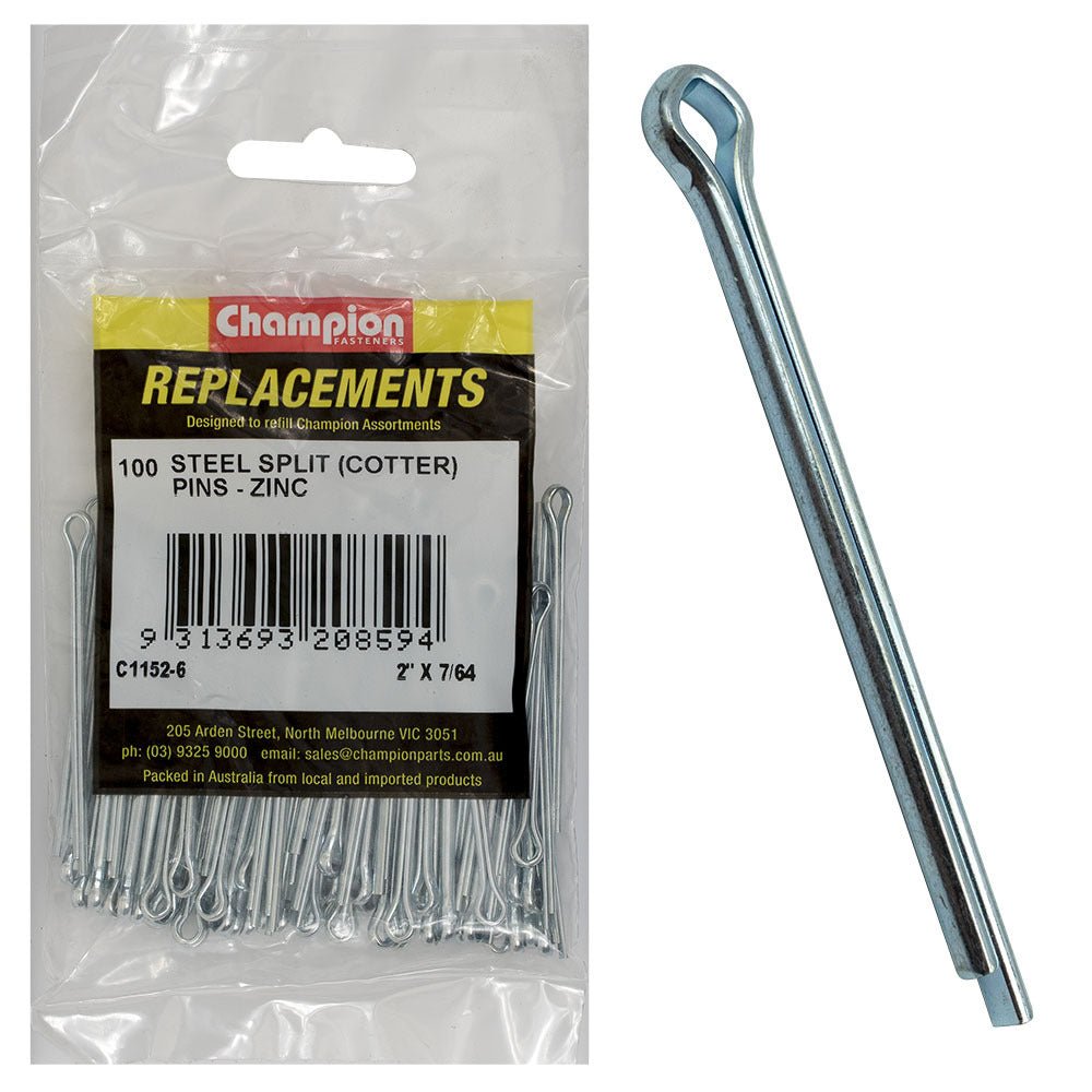Champion C1152-6 Split Pin Refill 7/64" x 2" - 100/Pack - AIMS Industrial Supplies