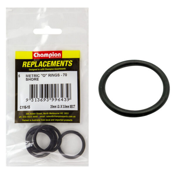 Champion C116-15 O-Ring Refill Metric 25 x 3.5mm - 5/Pack