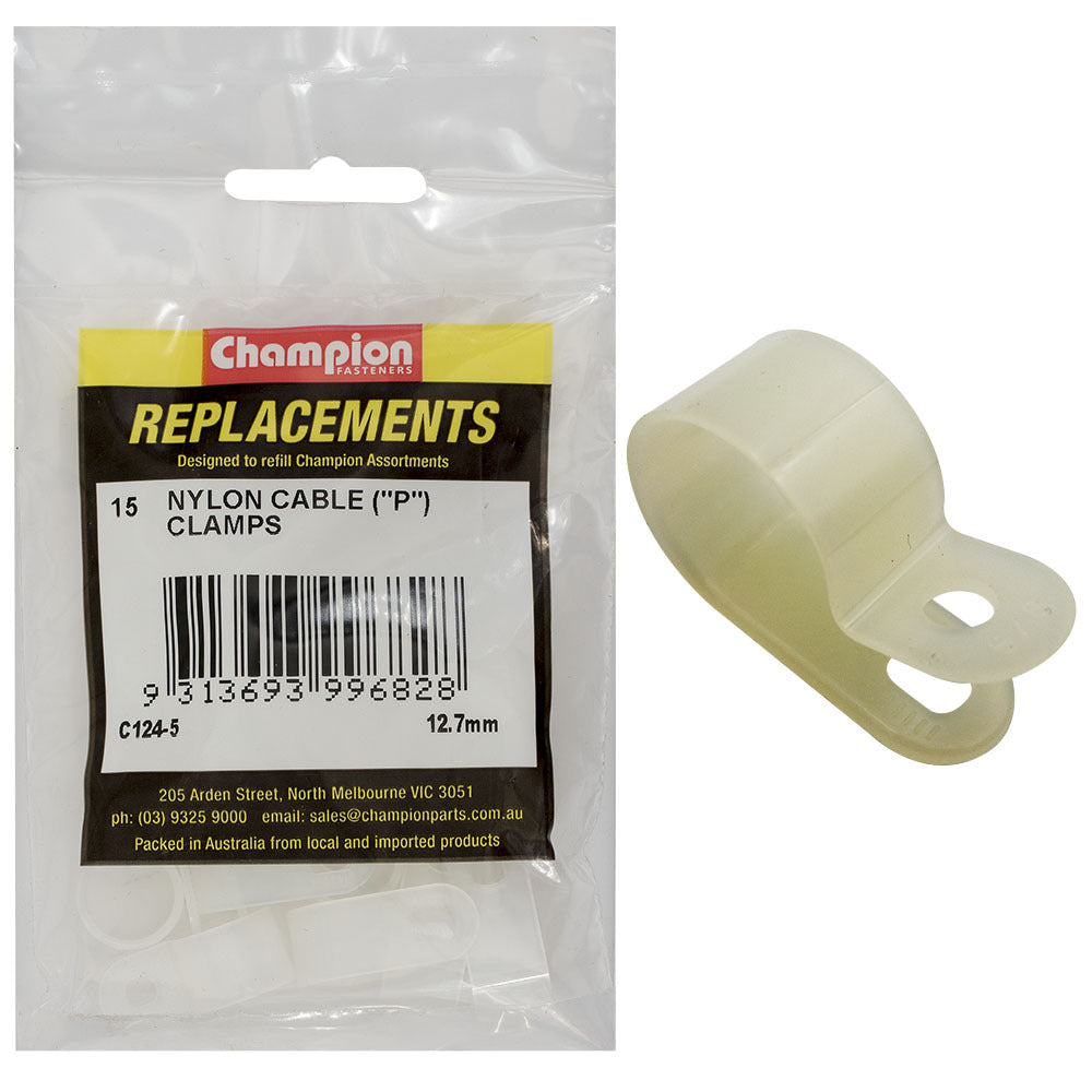 Champion C124-5 Nylon Cable Clamp 12.7mm -  15/Pack