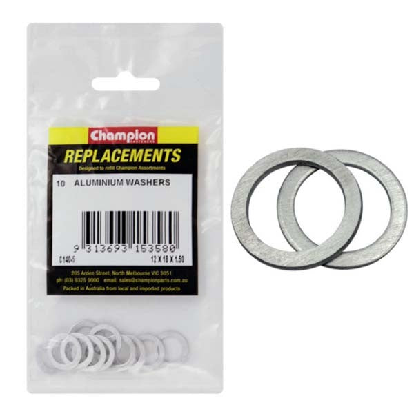 Champion C140-5 Aluminium Flat Washer 12 x 18 x 1.5mm - 10/Pack