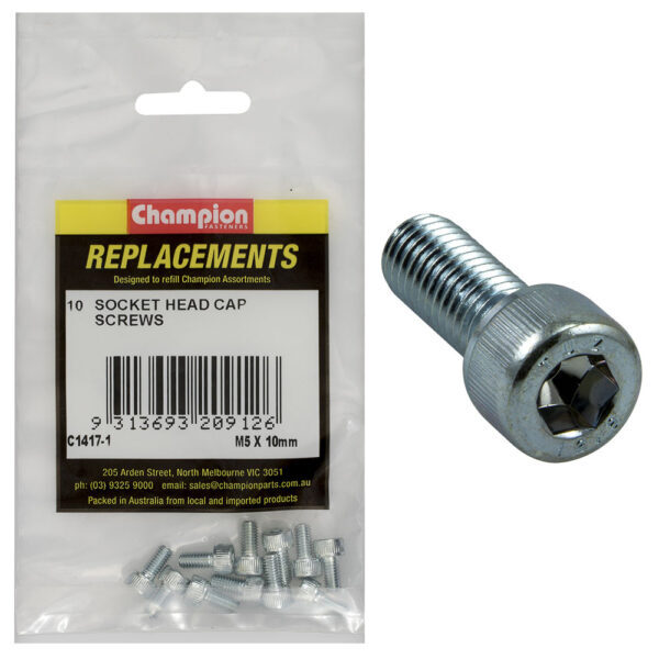 Champion C1417-1 Socket Head Cap Screw 5 x 10mm -  10/Pack
