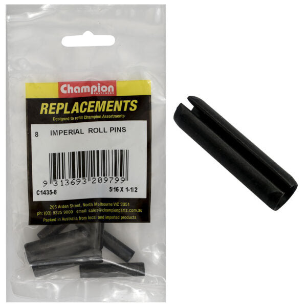 Champion C1435-8 Imperial Roll Pin 5/16 x 1-1/2" - 8/Pack