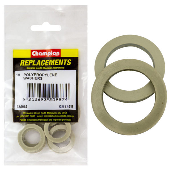 Champion C1460-4 Polypropylene Washer 13/16 x 1-3/16 x 3/32" - 10/Pack