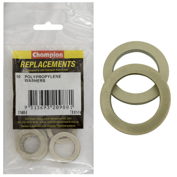 Champion C1460-5 Polypropylene Washer 7/8 x 1-1/4 x 3/32" - 10/Pack