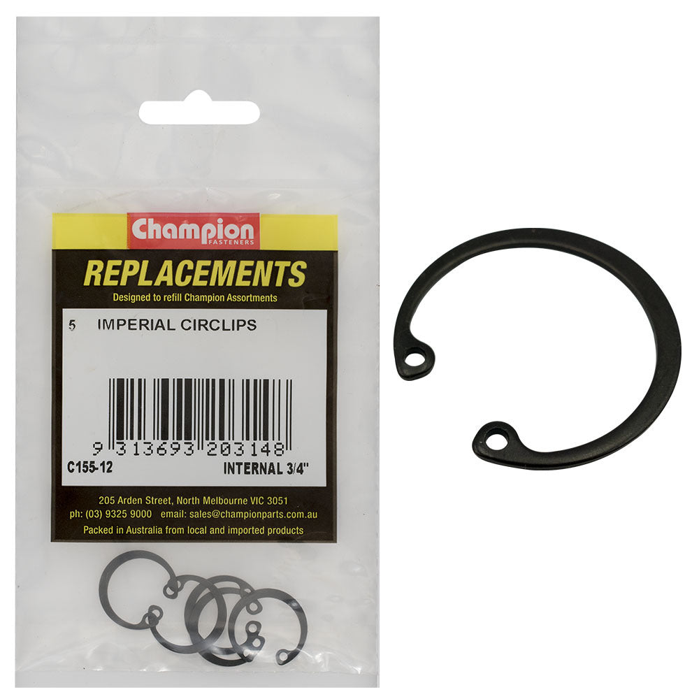 Champion C155-12 Internal Circlip 3/4" - 5/Pack