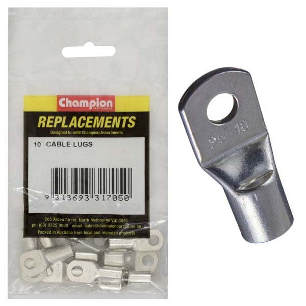 Champion C166-9 Cable Solder Lug 70 - 10mm Hole - 4/Pack