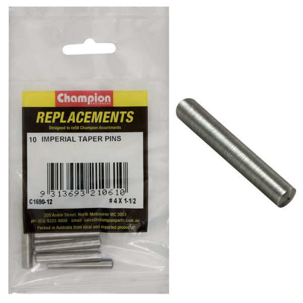 Champion C1690-12 #4 X 1-1/2" Taper Pin - 10/Pack