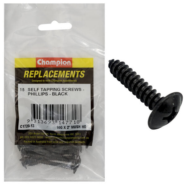 Champion C1720-13 Mushroom Head Self Tapping Screw 4.8 x 50mm - 15/Pack