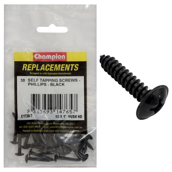 Champion C1720-7 Mushroom Head Self Tapping Screw 4.2 x 25mm - 30/Pack