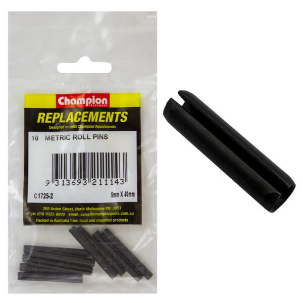 Champion C1725-2 Metric Roll Pin 5 x 40mm - 10/Pack