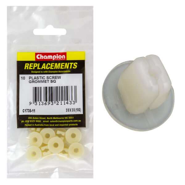 Champion C1735-11 Screw Grommet 11 x 17mm, Screw Size 4.8mm - 10/Pack