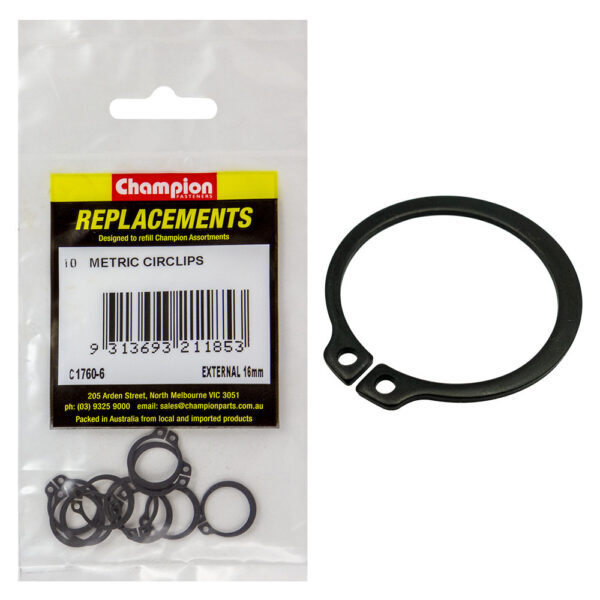 Champion C1760-6 Circlip External 16mm - 10/Pack
