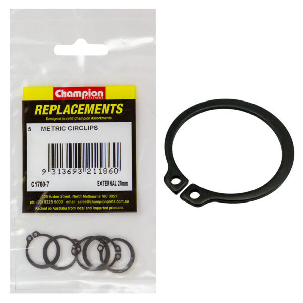 Champion C1760-7 Circlip External 20mm - 5/Pack