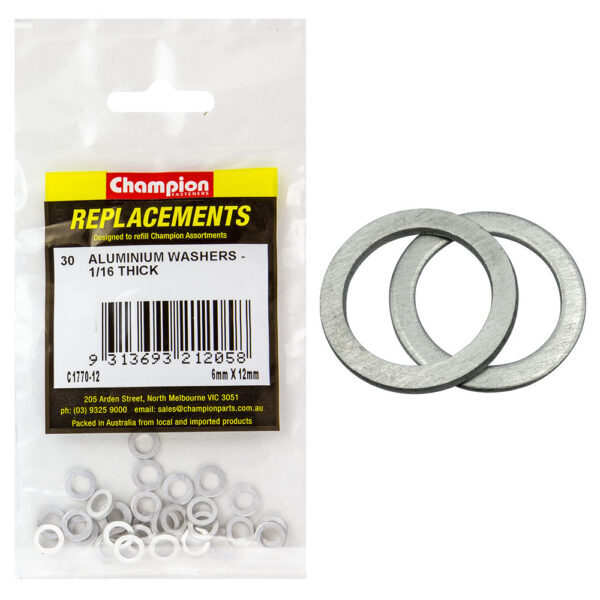 Champion C1770-12 Aluminium Washer 6 x 12mm - 30/Pack