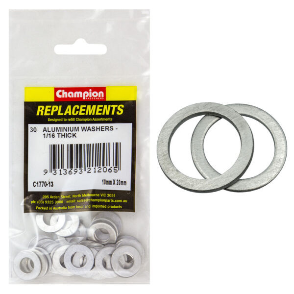 Champion C1770-13 Aluminium Washer 10 x 20mm - 30/Pack