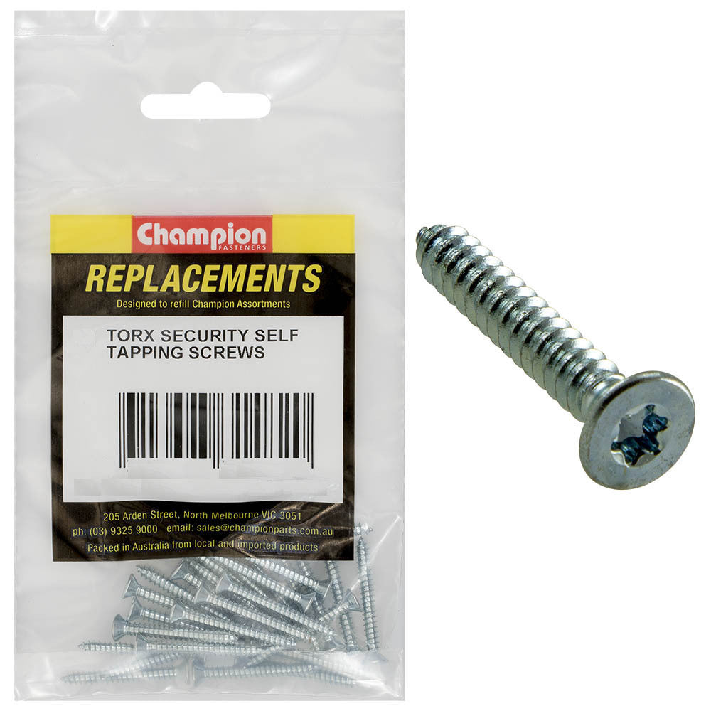 Champion C1778-13 Self Tapping Screw Countersunk Torx 4.8 x 16mm - 25/Pack