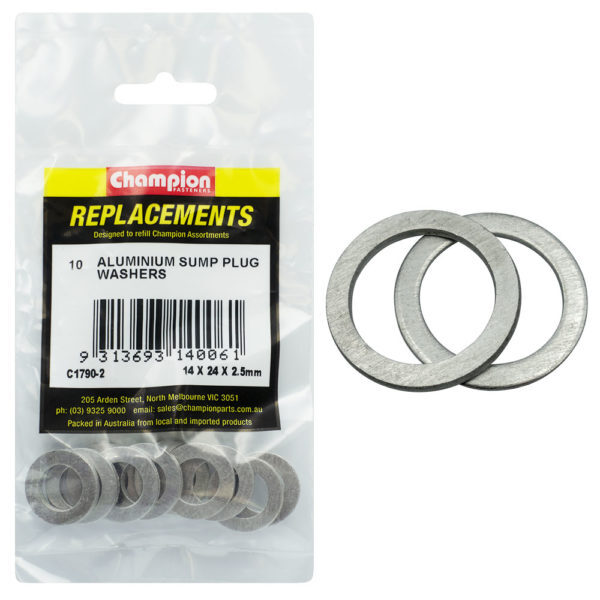 Champion C1790-2 Flat Washer M14 x 24 x 2.5mm Aluminium - 10/Pack