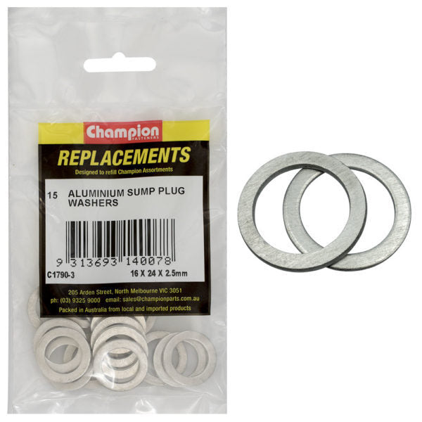 Champion C1790-3 Flat Washer M16 x 24 x 2.5mm Aluminium - 15/Pack