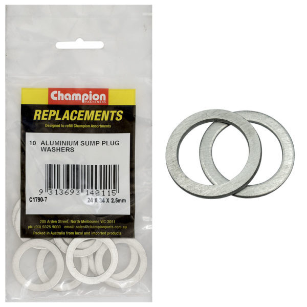 Champion C1790-7 Flat Washer M24 x 34 x 2.5mm Aluminium - 10/Pack