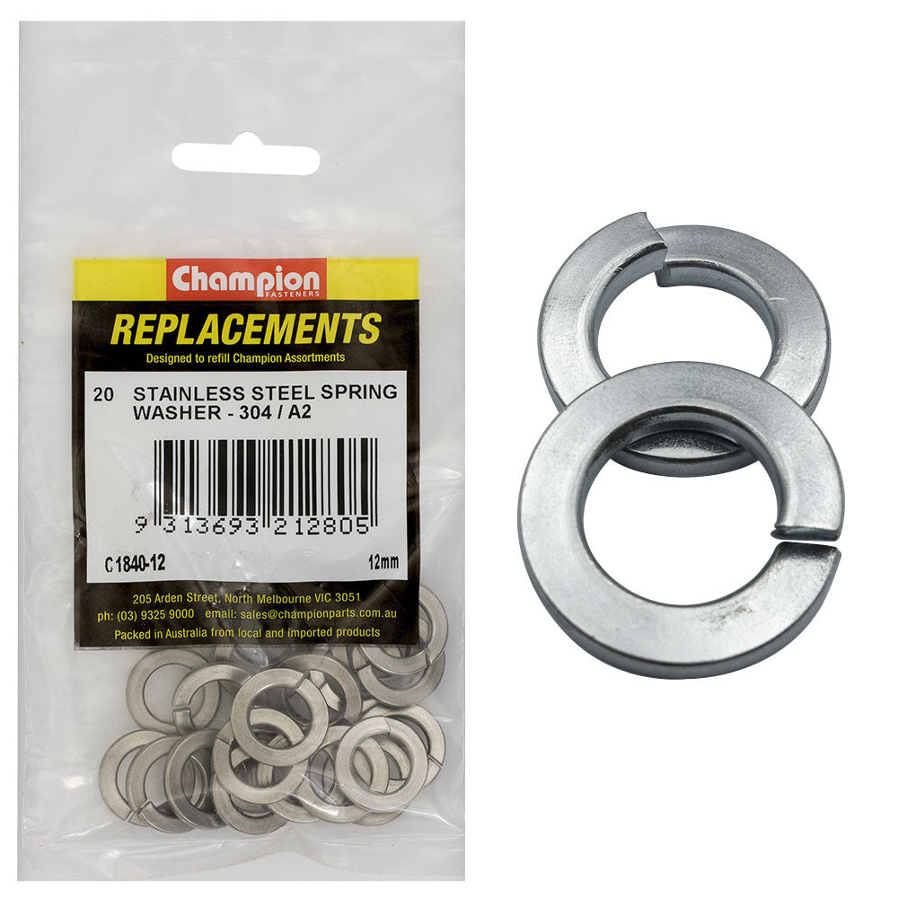 Champion C1840-12 Spring Washer 12mm - 20/Pack