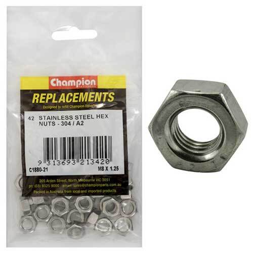 Champion C1880-21 Stainless Steel Hex Nut M8 -  42/Pack