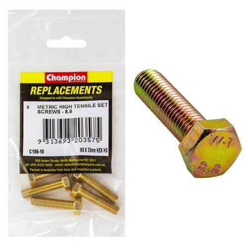 Champion C196-10 M8 x 35mm Set Screw High Tensile -  5/Pack