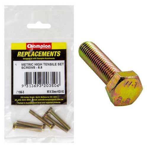 Champion C196-3 M5 x 35mm Set Screw High Tensile -  5/Pack