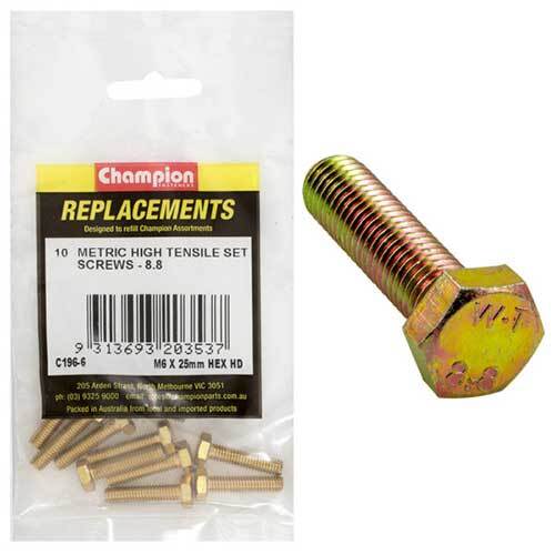 Champion C196-6 M6 x 25mm Set Screw High Tensile -  10/Pack