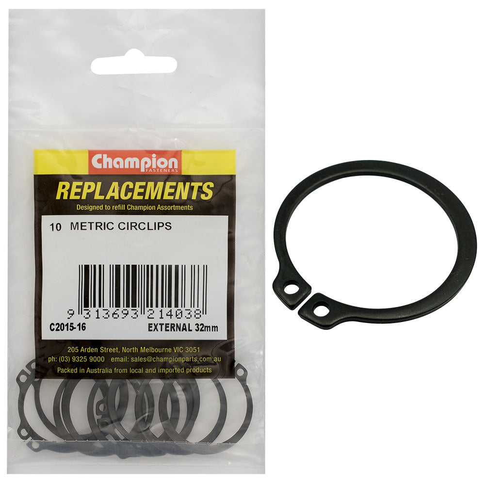 Champion C2015-16 External Circlip Metric 32mm -  10/Pack